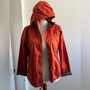 REI Women's Orange Hooded Jacket size small 🤎🖤